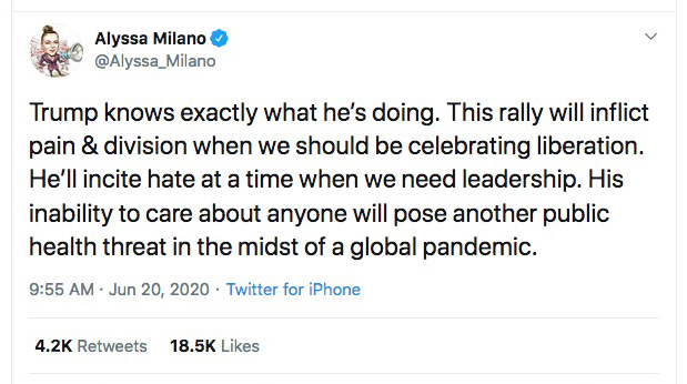 ThreadAl Milano wants us to celebrate liberation.