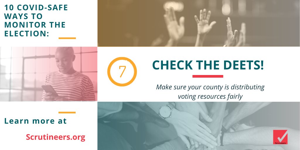 When polling places aren't given enough ballots or voting machines, long lines form and  #votersuppression happens. Keep your county honest in its distribution of these resources by letting them know you're paying attention.