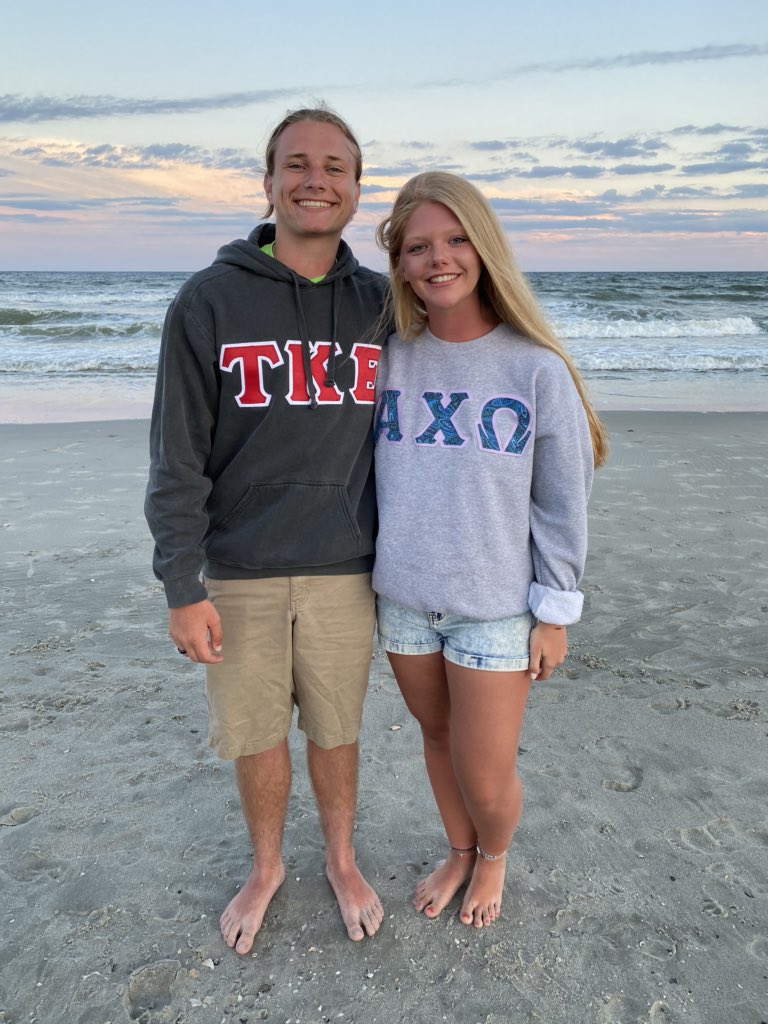 Representing BGSU Greeks on the beach! 🧡🤎 <a href="/JaneczkoTyler/">Tyler Janeczko</a> <a href="/ChloeCallihan/">Chloe</a> <a href="/tke_bgsu/">TKE at BGSU</a> <a href="/bgsuaxo/">ALPHA CHI OMEGA</a>