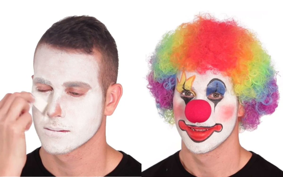 Клоун с большим носом. Грим клоуна. Грим клоуна. Костюм клоуна. Превращается в клоуна.