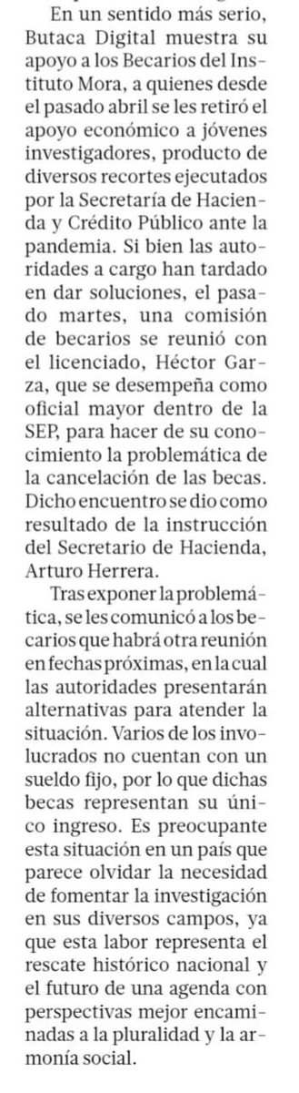 becariosmora20's tweet photo. Seguimos en espera del llamado de las autoridades para reunirnos y escuchar sus soluciones. #ConlasbecasNo 
Vía: @heraldodemexico https://t.co/hBmOOfH8YV