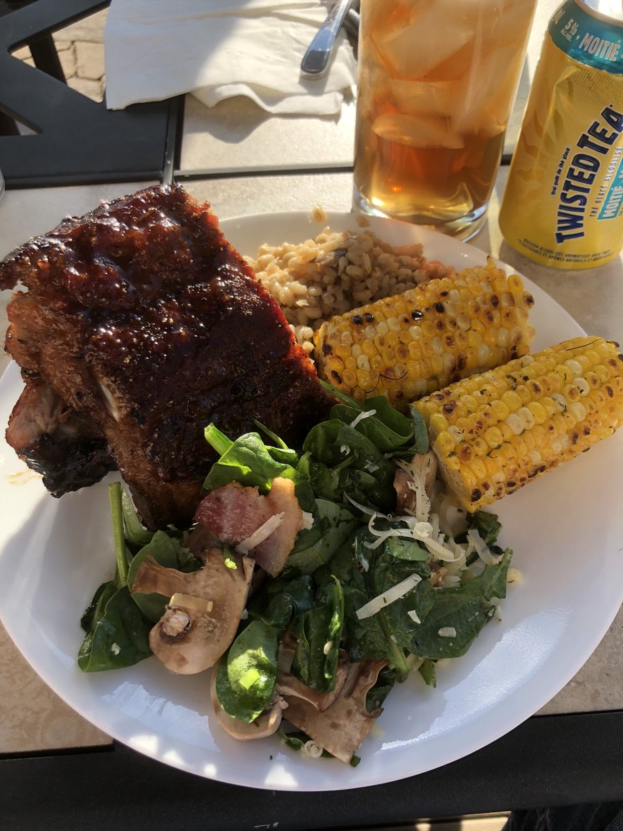 Smoked pork back ribs and the sides. ⁦⁦<a href="/cdnpork/">CanadianPorkCouncil</a>⁩