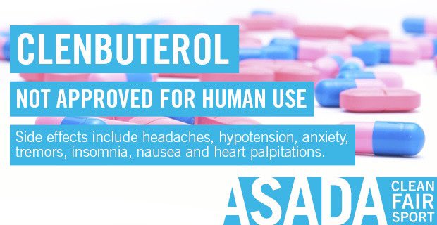 Clenbuterol is classed as a S1 anabolic agent and is prohibited in and out-of-competition. It is a potentially dangerous drug that, as well as being banned under the Prohibited List, is not approved for human use in Australia. Learn more: asada.gov.au/news/blog-othe…
#healthmatters
