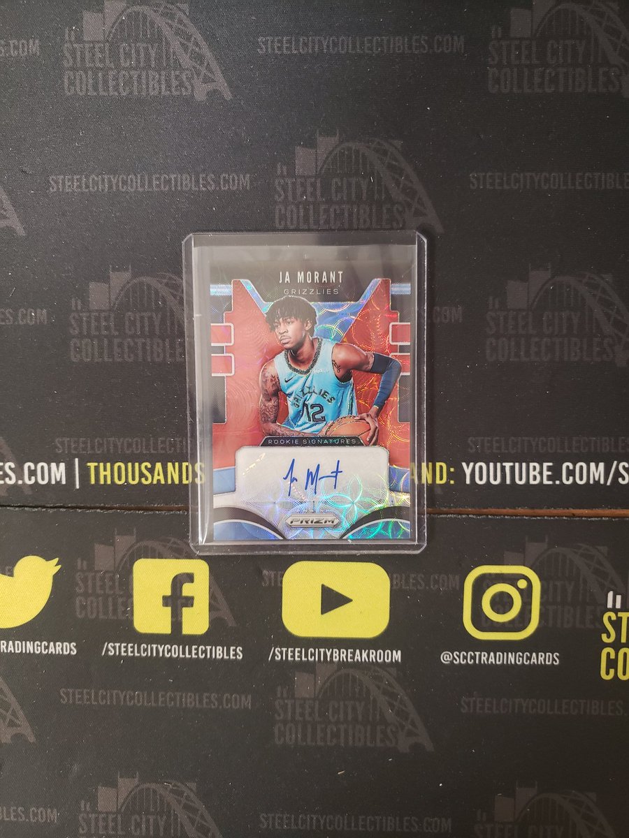 SCCTradingCards's tweet image. Monster hit ! @JaMorant @PaniniAmerica #PrizmChoice pulled in our #SteelCityBreakRoom #whodoyoucollect #TylerPullsFire