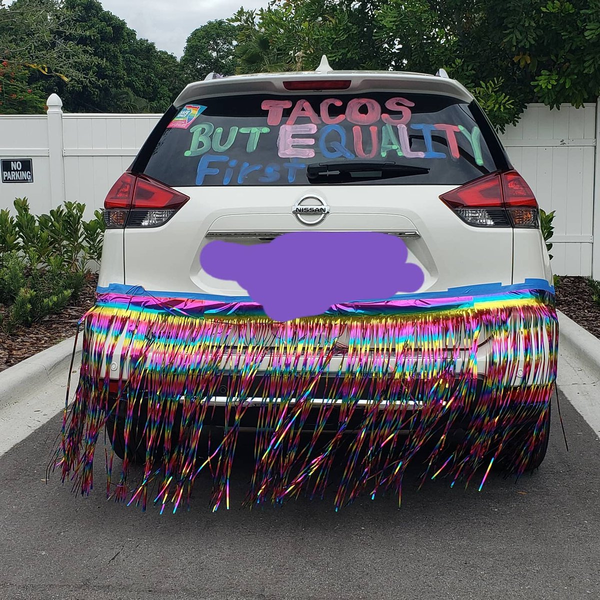 MeganRegula's tweet photo. How fitting to have the number 20 in the Project Pride SRQ Car Parade. Married on the palindrome 02-02-2020 because it was unique. 2020 seems to be a curse but it is going to be the BEST year yet no matter what COVID19 or government brings to the table next. Happy #PRIDE! https://t.co/ZwrgcsVW1b