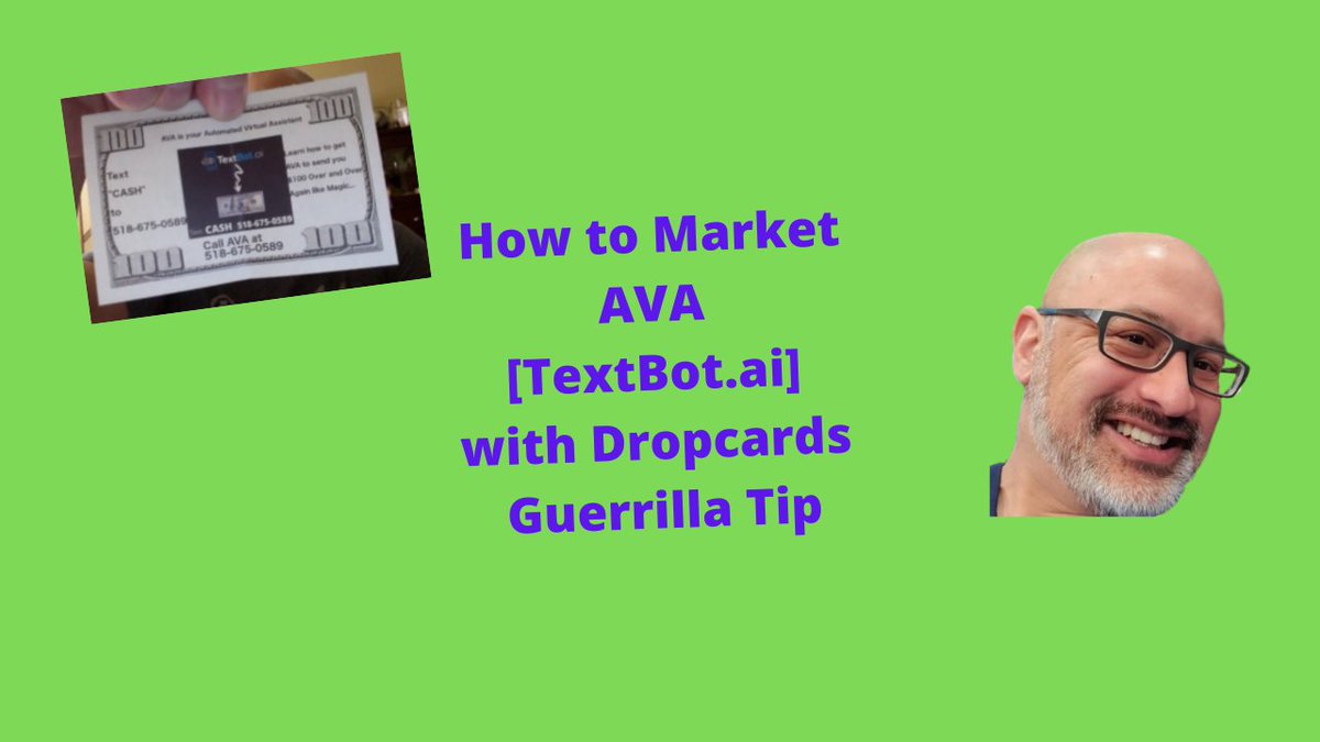 SwarmSports's tweet photo. How to Market AVA TextBot ai with Dropcards Guerrilla Tip https://t.co/F58c2Jy5CI via @YouTube 
#dropcards #guerrillamarketing #tips #SaturdayMotivation #Marketing https://t.co/TyxNabi82O