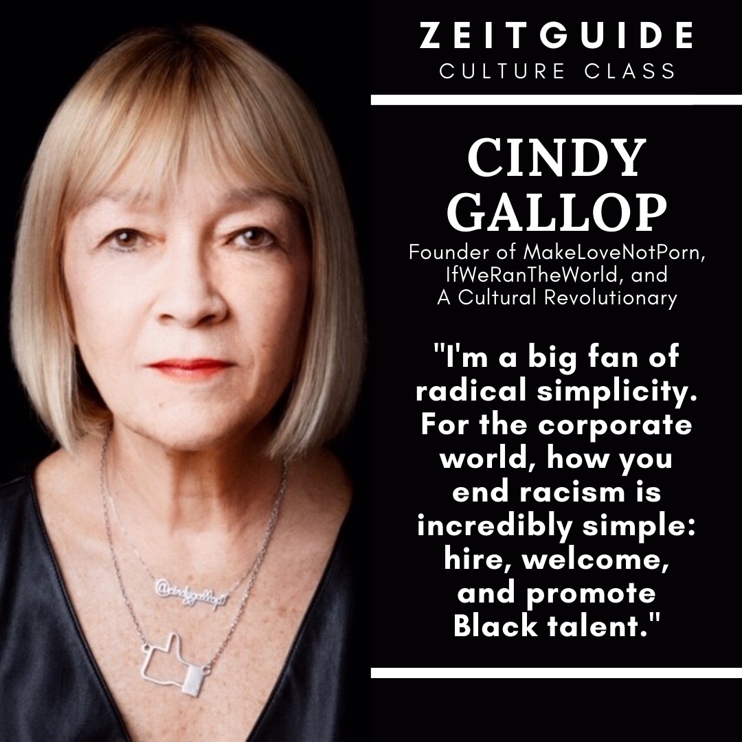Zeitguide's tweet image. @cindygallop "Black and Brown People Don't want to be fucking Chief Diversity Officers." with our @bradgro WATCH our #CULTURECLASS NOW: zeitguide.com/cultureclass