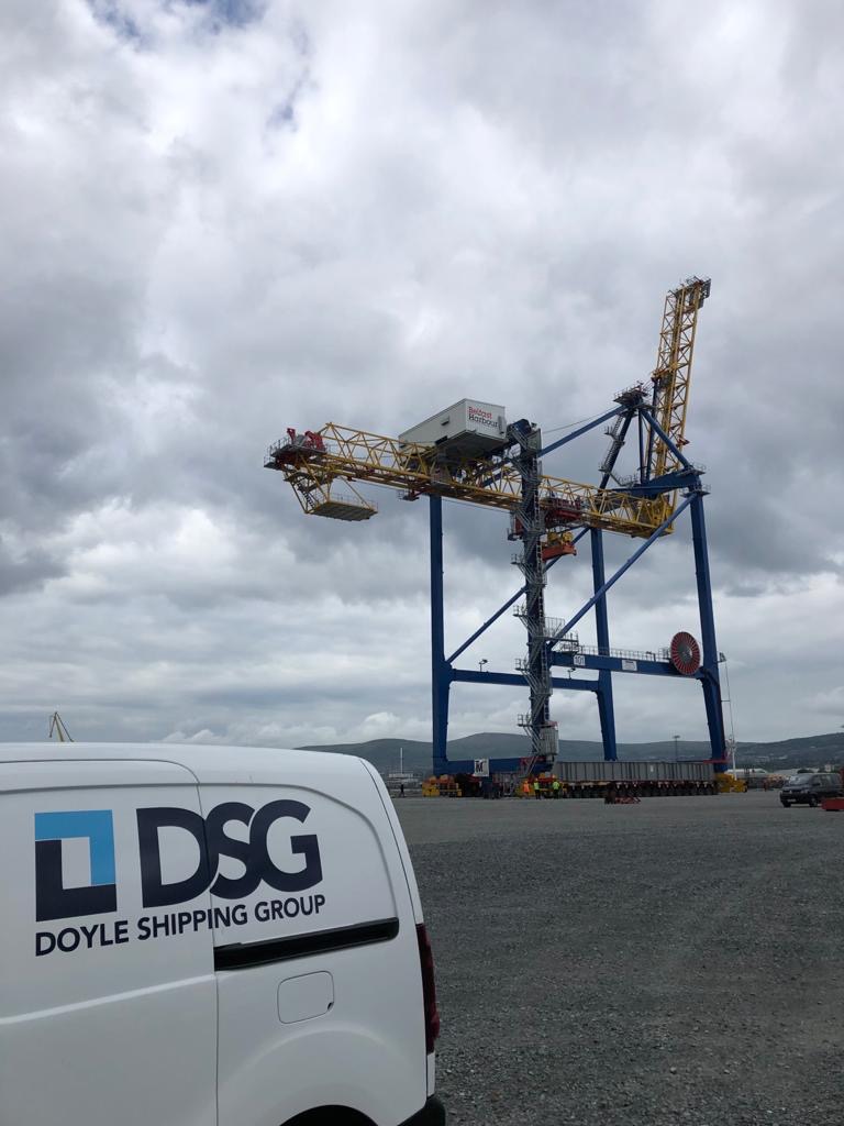 DoyleShipping's tweet photo. A busy 24hrs for our Belfast office as they provided stevedoring, logistics, transport & specialist fitters in support of @BelfastHarbour new STS crane.
Yet another fine project cargo that our team specialise in!
#libherrcranes #projectspecialists @LH_Maritime @SMSTowage https://t.co/eDL0DeBIA3