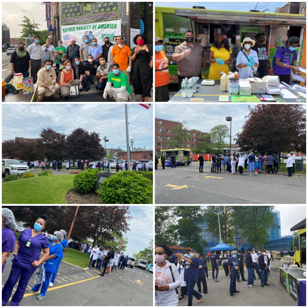 NYPDMuslim's tweet photo. While most of our members are working to protect the people of #NYC and #PeacefulProtesters we didn’t forget about our #Heroes
We are still feeding our Heath Care Workers at local hospitals with our partners.
Each day over 400 meals are served for #FREE
#ComeBreakBreadWithUs https://t.co/dcVPwHkPmT