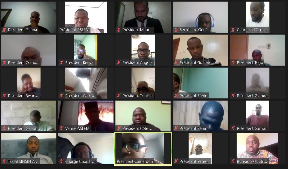aslem_org's tweet photo. #ASLEM #MoroccoAlumniAssociation #SALEM2020
Le Bureau Exécutif s'est réunit sur #Zoom avec les Présidents des #AssociationsLauréatsEtrangersMaroc dans nos pays d'origine, dans le cadre de la mise en œuvre des actions communes entre nos associations.
#AgissonsContreCovid19 https://t.co/5Xl49jzHUH