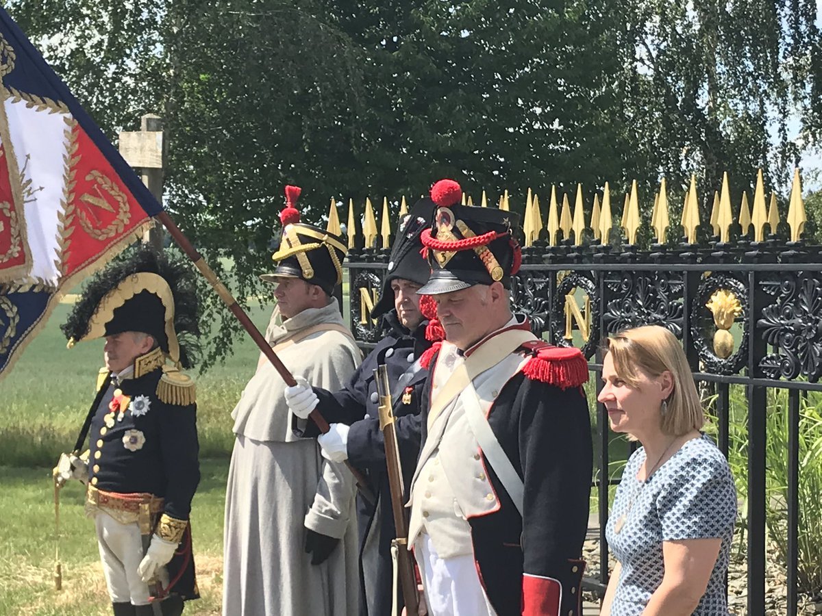 PLinBelgium's tweet photo. Une ceremonie en memoire des soldats polonais-chevaux-legers-de #Napoleon tombés près de Waterloo 18 juin 1815. Merci #ACMN pour la plaque commemorative placée au pied de L’Aigle blessé il y a 30 ans à l’initiative de Christian Richard et son Père @MON_GOV_PL @PolandMFA @dziejepl https://t.co/uaaumYupLj