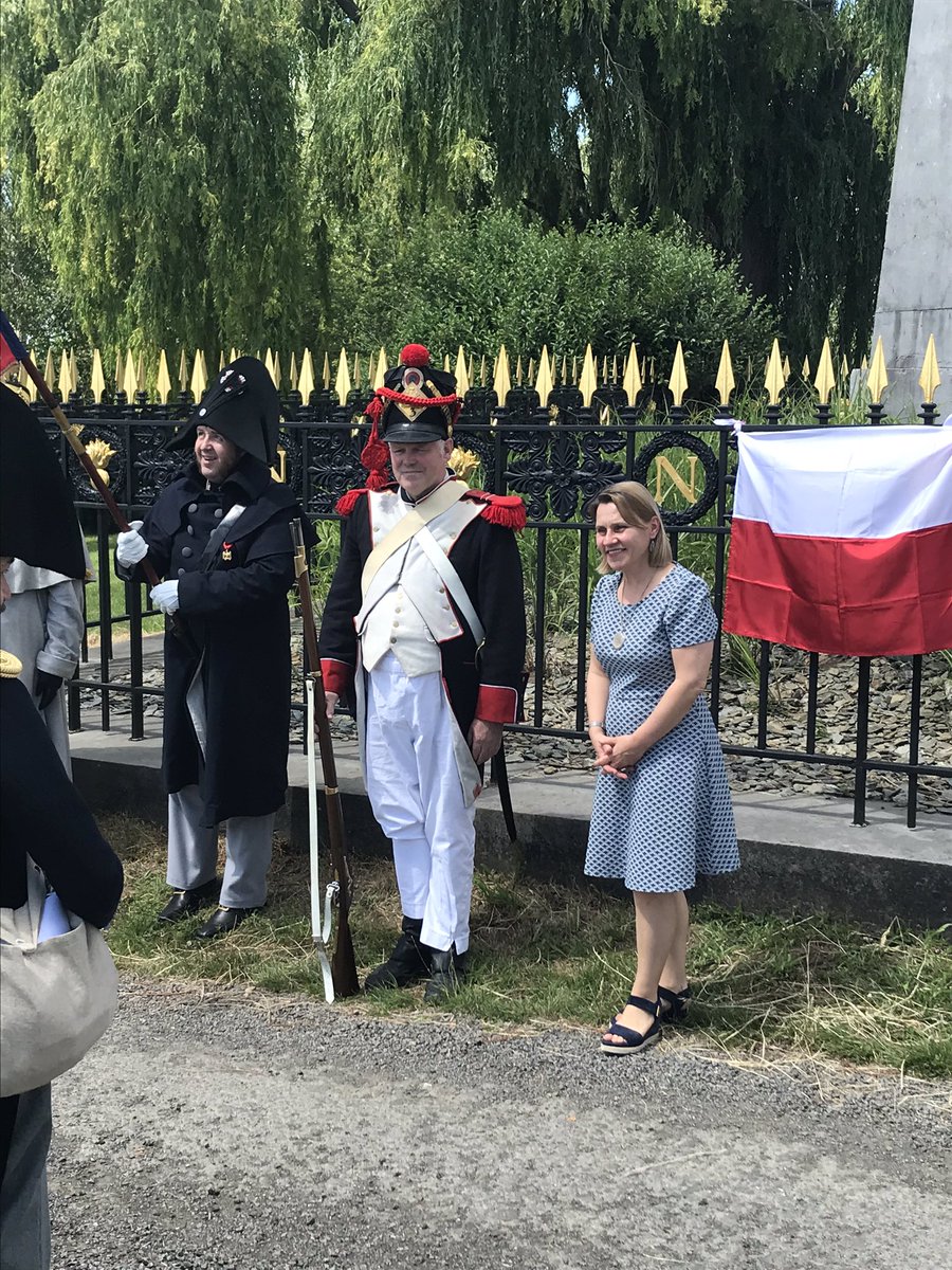 PLinBelgium's tweet photo. Une ceremonie en memoire des soldats polonais-chevaux-legers-de #Napoleon tombés près de Waterloo 18 juin 1815. Merci #ACMN pour la plaque commemorative placée au pied de L’Aigle blessé il y a 30 ans à l’initiative de Christian Richard et son Père @MON_GOV_PL @PolandMFA @dziejepl https://t.co/uaaumYupLj