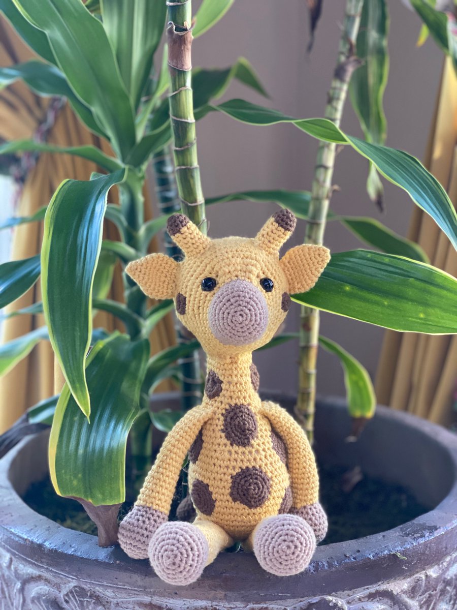 annekagupta's tweet photo. Finished Georgie the giraffe! #crochetcreatures https://t.co/J721rDe05C
