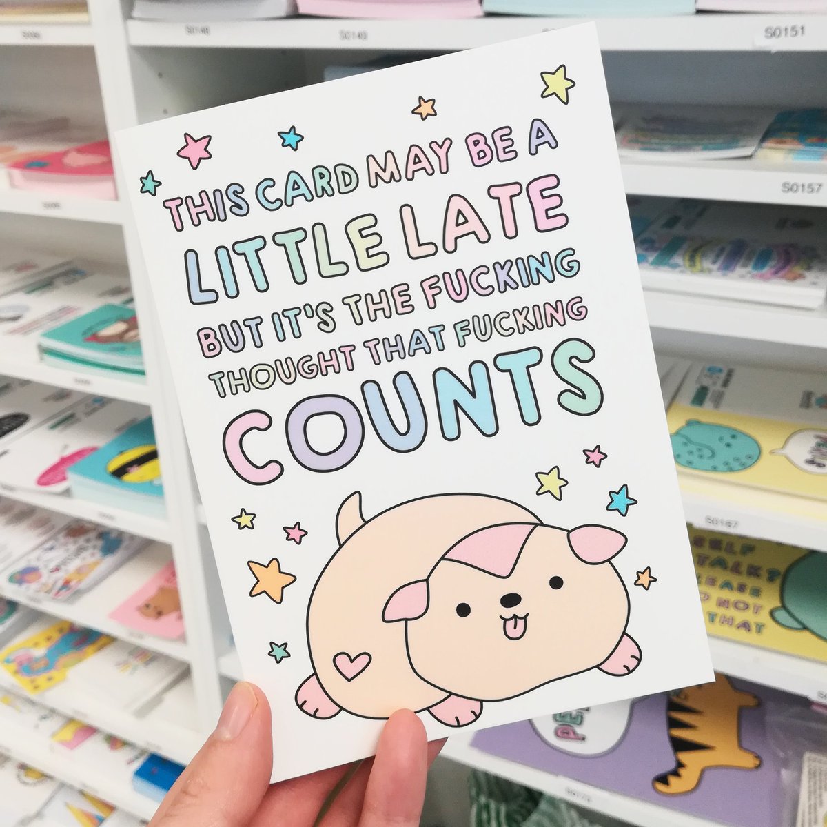 Sometimes it's the thought that counts  🤷‍♀️ sugarandsloth.co.uk/product/sorry-… #funnycards #funnybirthdaycard