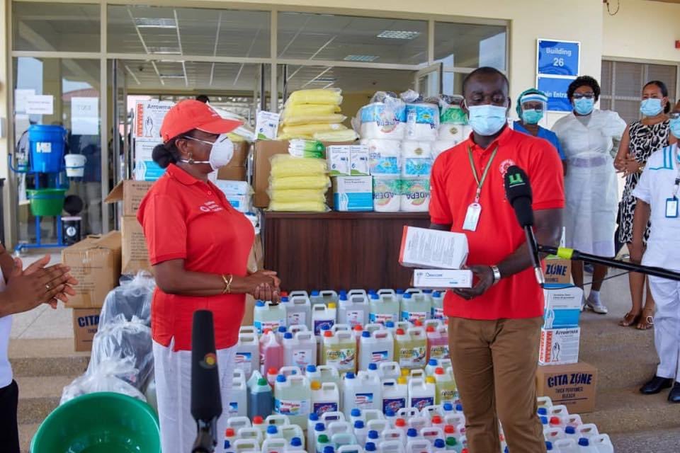 DrAmarisPerbi's tweet photo. In recognizing the tireless contributions of the country's healthcare frontliners during the COVID-19 outbreak, @VodafoneGhana Foundation has donated PPE and other medical supplies to the Ga East Treatment centre. @VodafoneIN #vodafoneghanafoundation #RevPerbi #StayHomeStaySafe https://t.co/TDbWv7c4f1