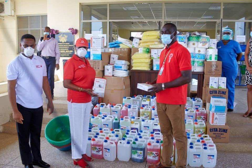 DrAmarisPerbi's tweet photo. In recognizing the tireless contributions of the country's healthcare frontliners during the COVID-19 outbreak, @VodafoneGhana Foundation has donated PPE and other medical supplies to the Ga East Treatment centre. @VodafoneIN #vodafoneghanafoundation #RevPerbi #StayHomeStaySafe https://t.co/TDbWv7c4f1