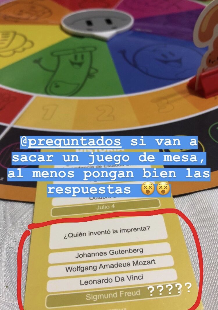 nicolasdiazi's tweet image. @Preguntados saca un juego de mesa y pone las respuestas mal 😑🤦🏼‍♂️ #preguntados #magicplay #preguntadosjuegodemesa