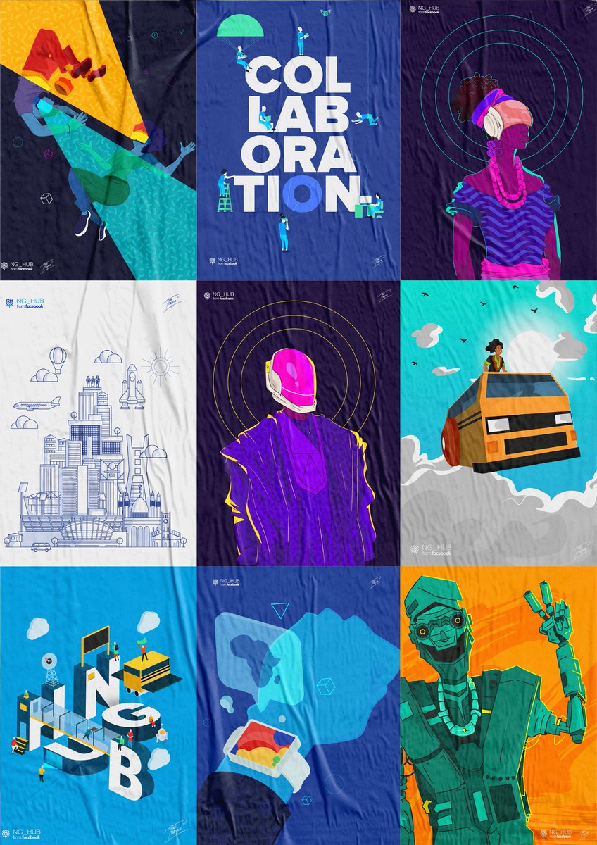 Shutabug's tweet photo. Throwback to the illustrations i made for the #NgHUB by @Facebook space in 2018. if you've had the chance to see them in person, let me know which is your favourite.
https://t.co/hvlT7K0KU5 https://t.co/LPUxdiRkxz