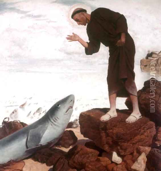 CCMOleMiss's tweet photo. St Anthony preaches to a land shark. https://t.co/FQcQN8MVCn