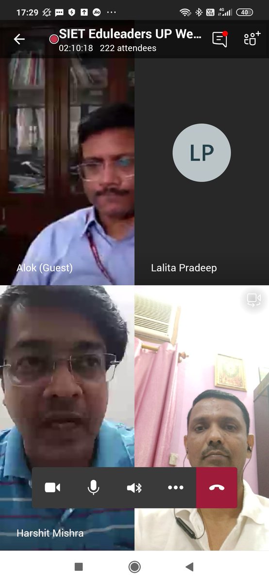 EduleadersU's tweet photo. आज ICT वेबिनार समापन कार्यक्रम में नीति आयोग सलाहकर श्री @IasAlok जी, डिप्टी एडवाइजर श्री हर्षित मिश्र, निदेशक @SarvendraEdu  सर व @i_tweetu व मनोवैज्ञानिक डॉ आलोक मिश्र ने @EduleadersU के 250 ICT टीचर्स को संबोधित करते हुए प्रयासों को सराहा।
@drdwivedisatish
@basicshiksha_up https://t.co/XASoqhGRL5
