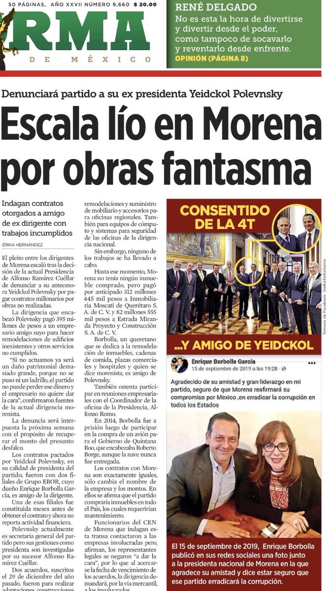 DeniseDresserG's tweet photo. Que presuman ser diferentes pero se comportan igual 

Que denunciaron empresas fantasmas y luego arman las suyas

Que se les eligió para combatir la corrupción del pasado pero la emulan 

Que reemplazaron la cuatitud del PRIAN con la cuatitud de la 4T

#EsoSíCalienta https://t.co/ncgalfZgUD