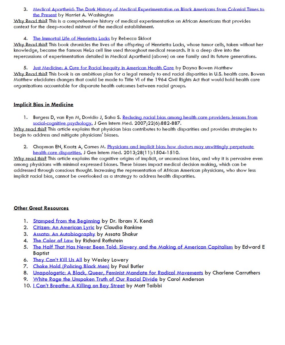 The <a href="/IDhEAL_UCLAEM/">IDHEAL UCLA</a> Antiracist Reading list includes works on Racism &amp; Society, Racism &amp; Medicine and Implicit Bias. #MedTwitter #SocialEM #HealthEquity