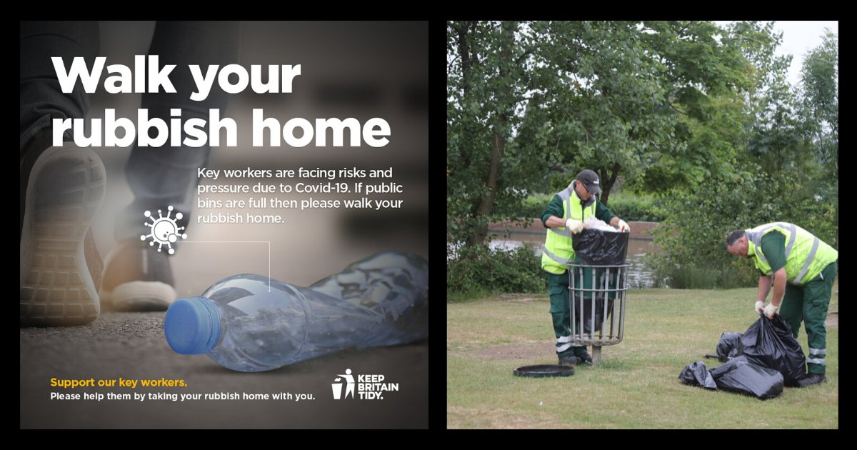 🌳 People need greenspaces more than ever right now so a big THANK YOU to the teams working hard so everyone can enjoy them. Please do your bit and walk your rubbish home or use the bins if there’s space.
#KeepBritainTidy