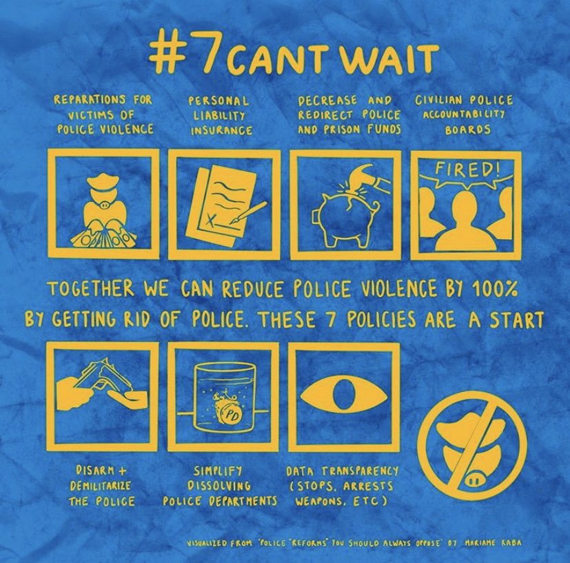richcitypretty's tweet photo. #7cantwait based on mariame kaba’s ‘police “reforms” you should always oppose’

created by arda (cowboy.adjacent on ig) https://t.co/0N2lyJVRTu