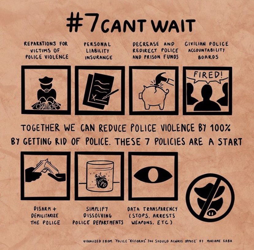 richcitypretty's tweet photo. #7cantwait based on mariame kaba’s ‘police “reforms” you should always oppose’

created by arda (cowboy.adjacent on ig) https://t.co/0N2lyJVRTu