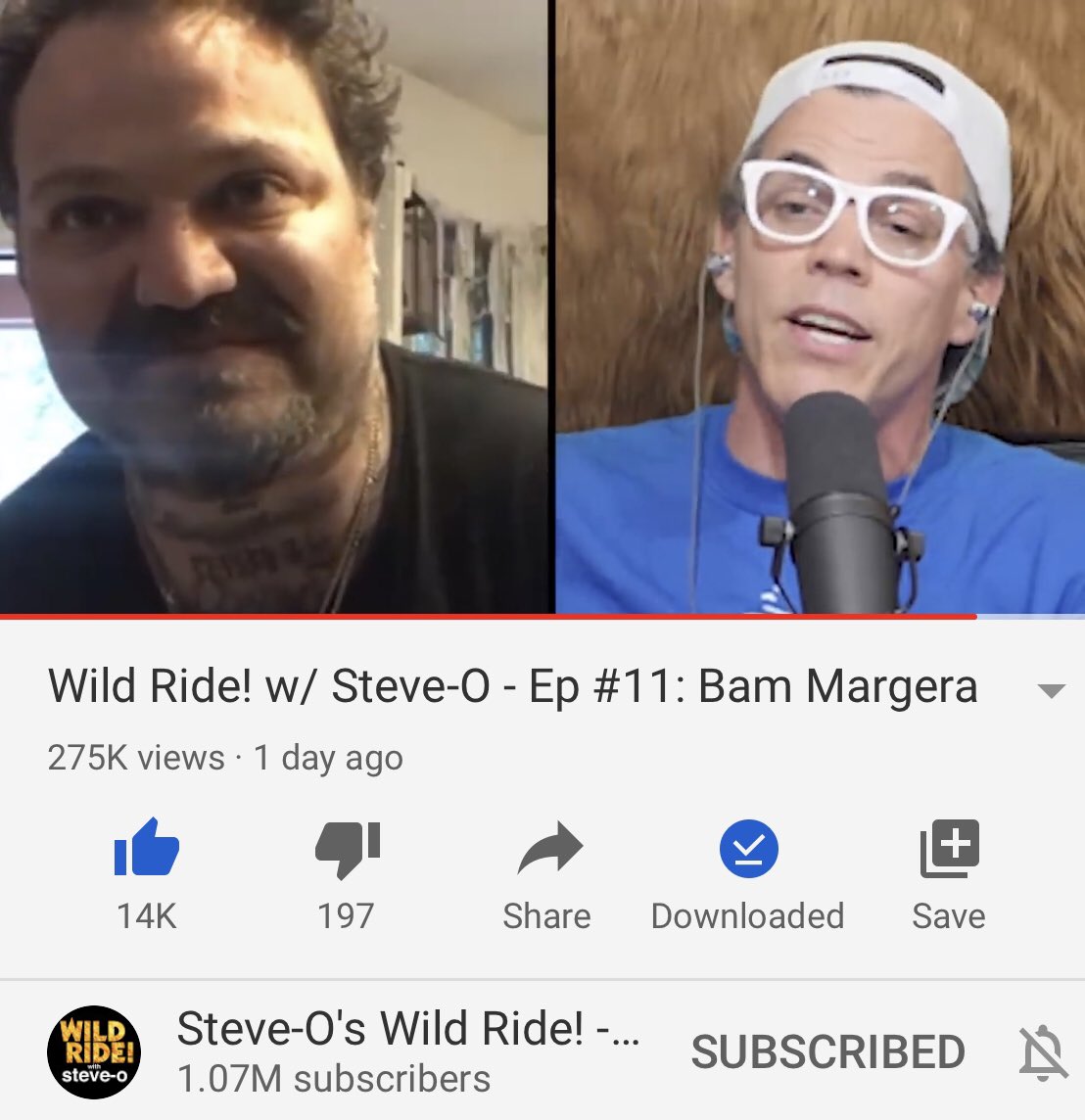 reed_aap's tweet photo. This was an awesome podcast. As someone who is also in recovery, it’s truly inspiring to see the growth both of you made. Love you guys @steveo  @BAM__MARGERA https://t.co/ZcSZlGtcJH