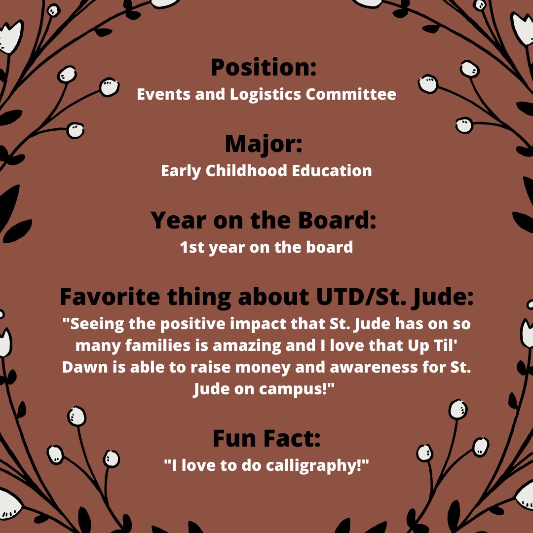 SIUEutd's tweet photo. Meet Jourdan, our Events and Logistics Committee board member! She will be helping out with all of UTD’s amazing events we have to offer! Swipe to learn more about Jourdan! https://t.co/rpKs6mIXM9