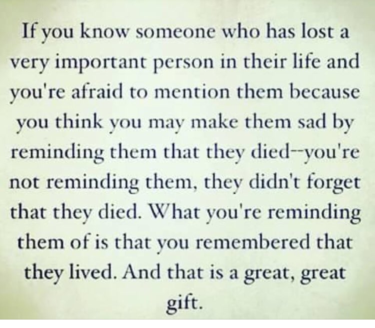 This post has been shared 4,000 times. Please #saytheirname 💛 it will mean so much to the person who is grieving. They are always with us. 💛 Thankyou