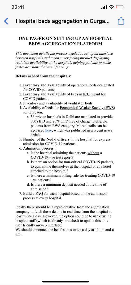 Update 92 - 10.45 PM - IMPORTANT - Start the available hospital beds movement in every  http://city.Here  is a one pager to start this in Mumbai or your city,we made this for Gurgaon.Adapt it or change it,do it your way,make sure you put critical information.Keep it short.
