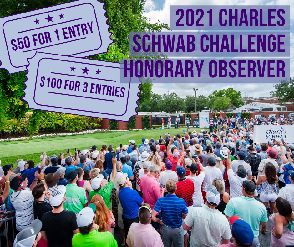 There's one day left to purchase your raffle tickets to win the exclusive opportunity to be the 2021 <a href="/CSChallengeFW/">Charles Schwab Challenge</a> Honorary Observer! Proceeds benefit the <a href="/BGCGTC/">Boys & Girls Clubs of Greater Tarrant County</a> and @TheFirstTeeFW! bit.ly/2X88R7O