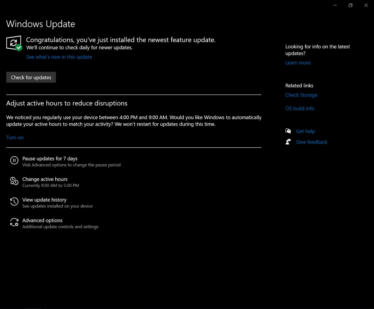 Bob_Allan1's tweet photo. It took 3 hours, but #Windows2004 was successfully installed on my @surface Pro 3 without any issues. @maryjofoley @microsoftcanada https://t.co/FxpnoZ09lr
