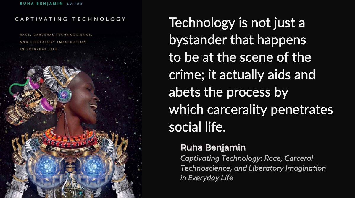 feminismrulezzz's tweet image. Defund racist tech #newJimcode! Digital security, surveillance infrastructures, search engines &amp;amp; AI aps replicate/deepen racial hierarchies. Read &quot;Captivating Tech: Race, Carceral Technoscience &amp;amp; Liberatory Imagination in Everyday Life&quot; by @NewJimCode