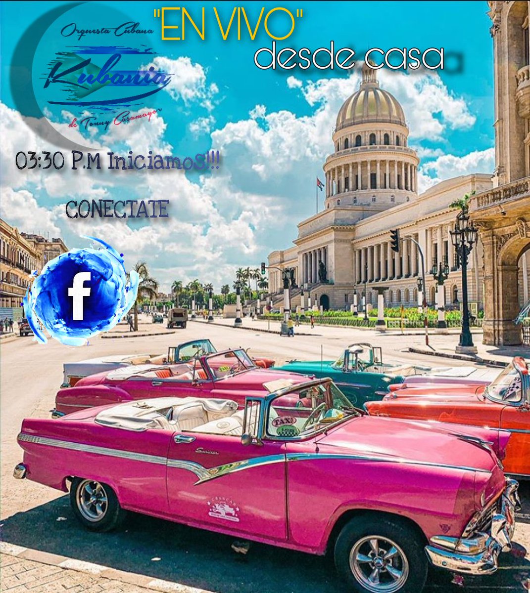 Hoy sábado 13 de junio, a las 03:30 p.m.
Desde nuestra página en Facebook, 
kubania_casamayor

Desde casa!!!! Para que ustedes gocen! ⬇↙⤵⬇🇨🇺🇨🇺🇨🇺🇨🇺 facebook.com/kubaniaCasamay…

#Kubania #Kubaneate #ElNegritoDeLaSalsa #MusicaDeCuba #LiveMusicGdl #homelivemusic #SalsaGdl