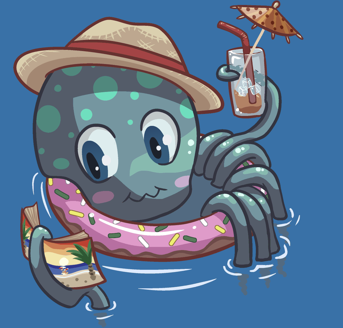 Trixytweets's tweet photo. Die handgemalte Version des schwimmenden #Oktopus ist jetzt auf Teespring zu finden :)
Ich finde den voll süß geworden! Sommer, Abkühlung und Entspannung. Was will man mehr?
https://t.co/2oXt01oqiu
#Sommer #Sommerhitze #Erfrischung #Entspannung #Tintenfisch #Comic #süß https://t.co/BNB6oB2WNc