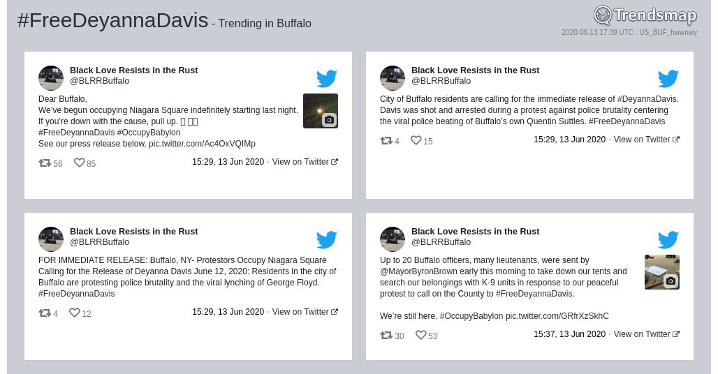 TrendsBuffalo's tweet photo. #freedeyannadavis is now trending in #Buffalo

https://t.co/hgBR8Zl79p https://t.co/zZAEBJ7mZb