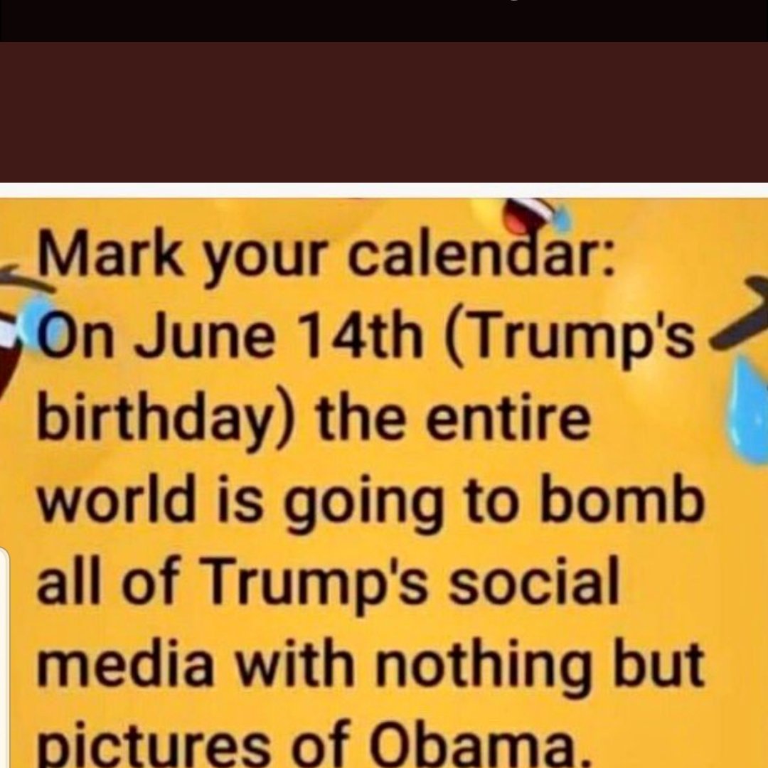 gifa1gino's tweet image. Sorry 4 the Geminis but tmrw is trump's birthday....so the best gift we can send him😁......pass it on!
#june14protest 
#June14ObamaDay