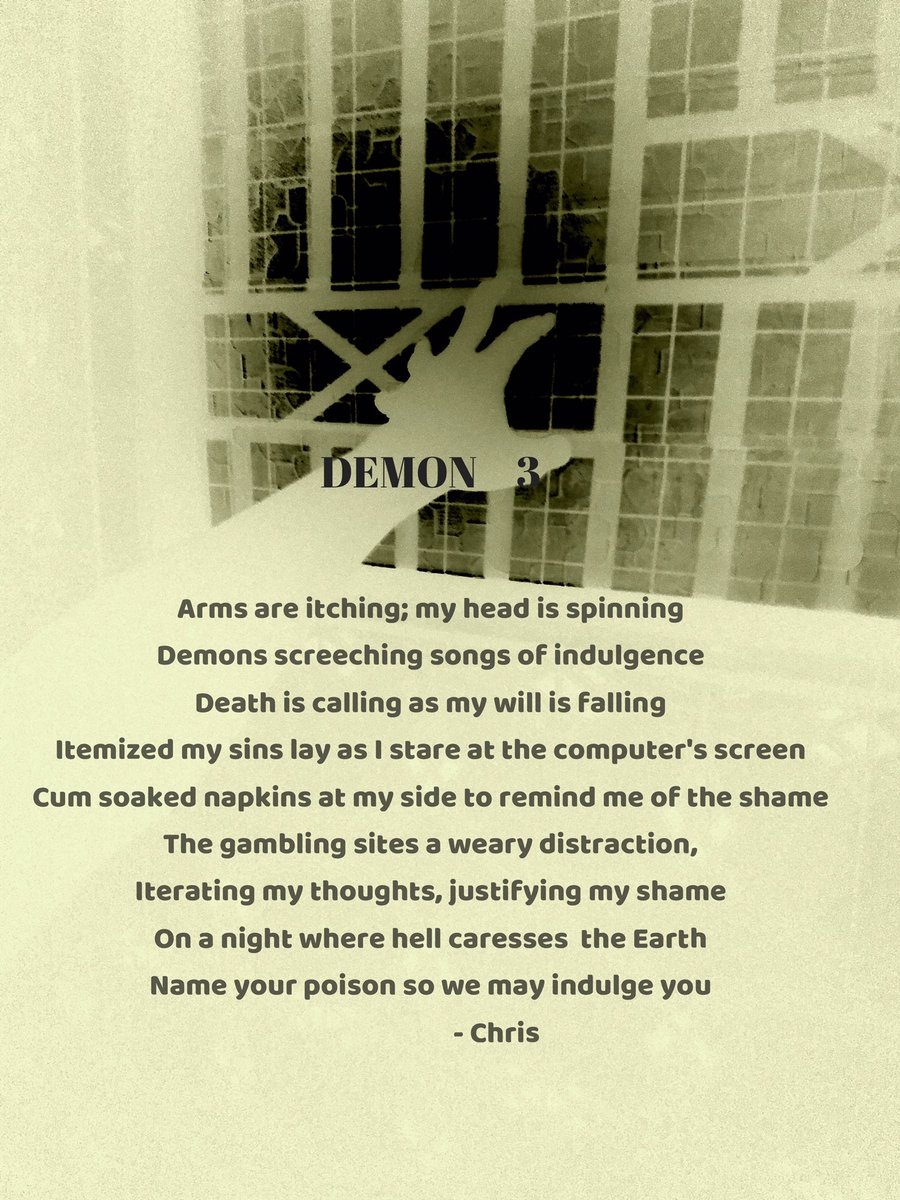 writes_chris's tweet photo. Guys it’s here ,”3 Demons and a wrong” . Poems about a certain period in my life, as well as things I have seen as well as a social commentary. Love you all and remember there’s a light at the end of the tunnel. https://t.co/UrdwpCOkZA