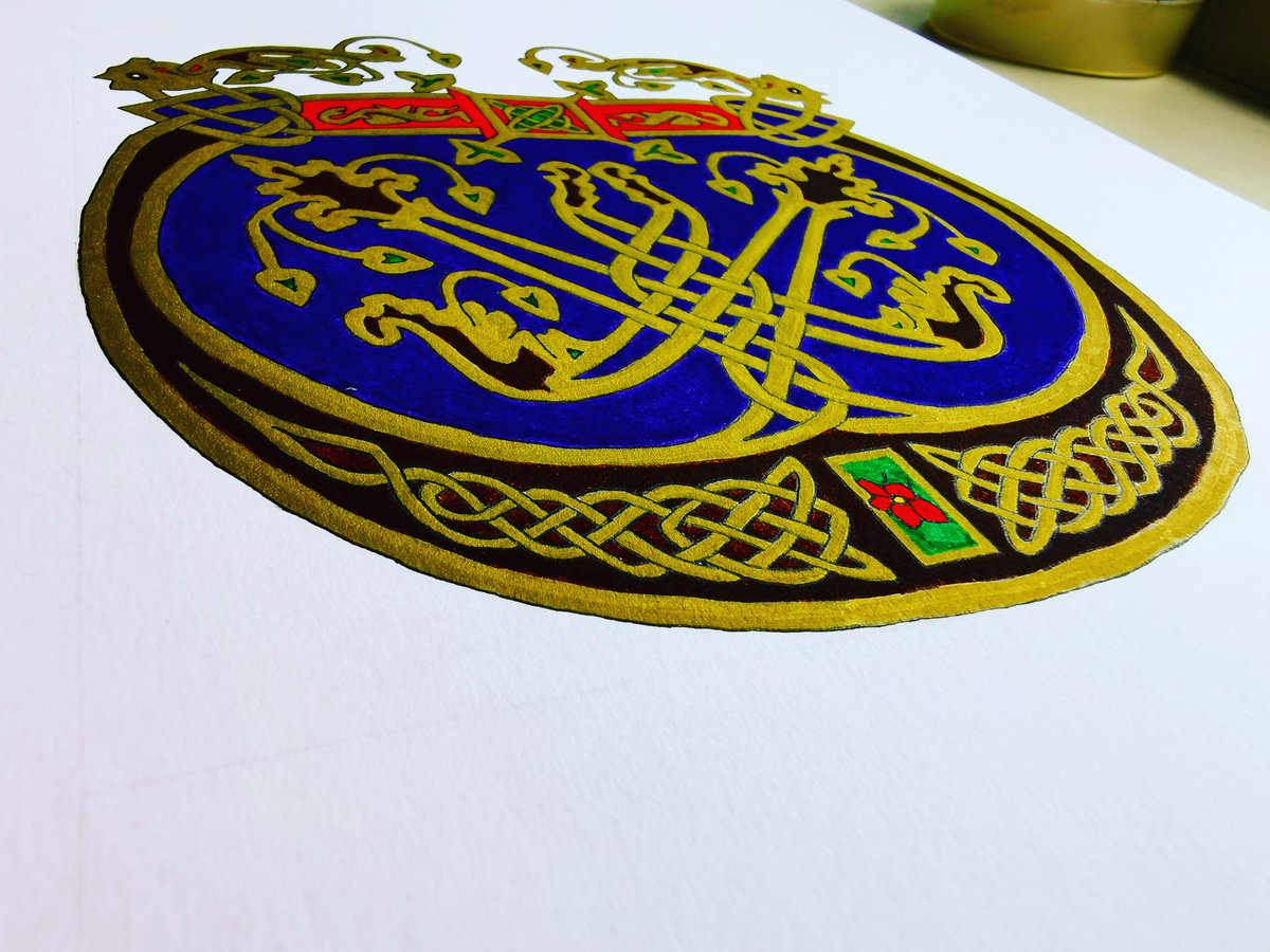 Ginger_Dave88's tweet image. Something to do during furlough. #illuminatedmanuscript #illuminatedletter #drawing #art