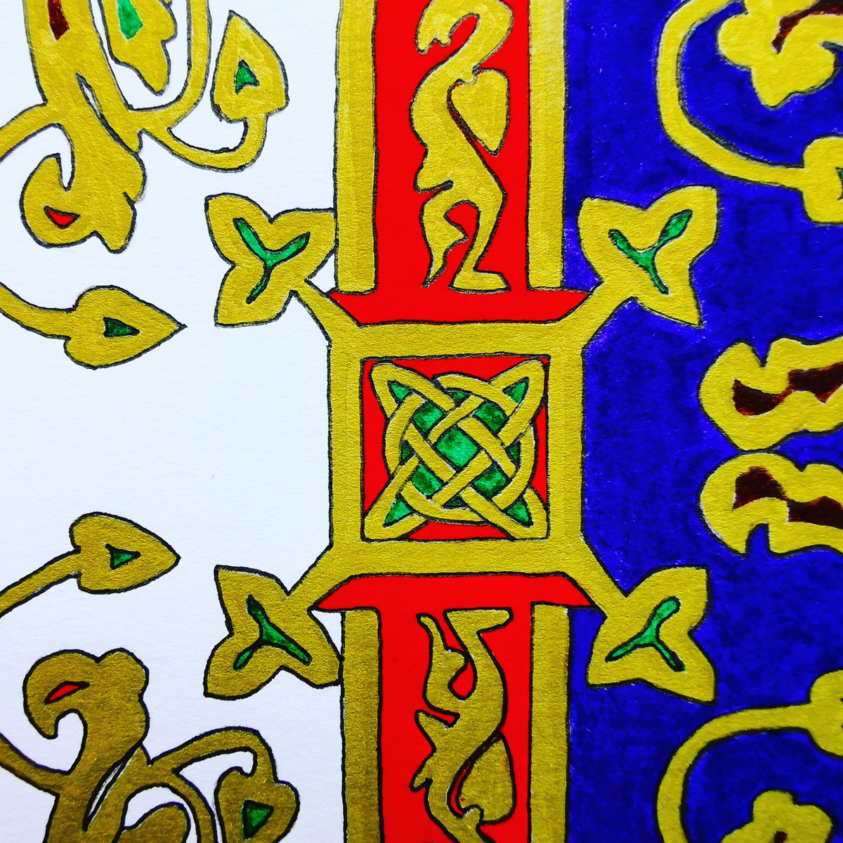 Ginger_Dave88's tweet image. Something to do during furlough. #illuminatedmanuscript #illuminatedletter #drawing #art