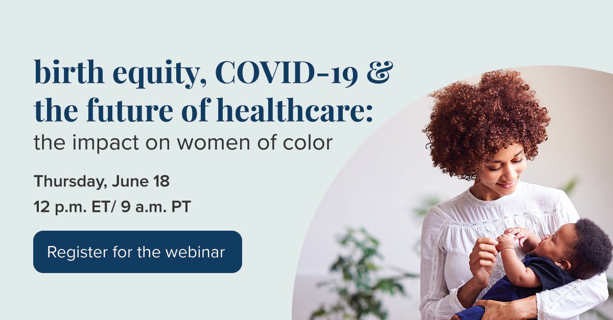 Honored to interview Dr. Joia Crear-Perry, Founder of <a href="/BirthEquity/">@birthequity</a> on how COVID-19 is impacting maternal &amp; infant healthcare for women of color, and what healthcare institutions can do. Please join us June 18, 12pm. #womenshealth #birthequity <a href="/doccrearperry/">Joia Crear Perry</a> @OviaHealth