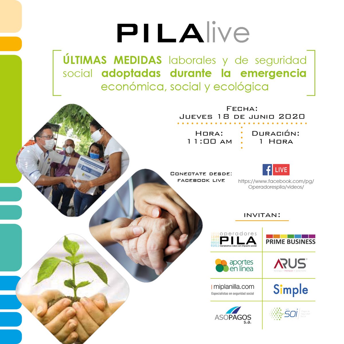 Queremos invitarte para que seas parte de la Conferencia #ONLINE Últimas medidas laborales y de seguridad social adoptadas durante la emergencia económica, social y ecológica. Te esperamos este Jueves 18 de Junio a las 11:00 Am.
facebook.com/pg/Operadoresp…