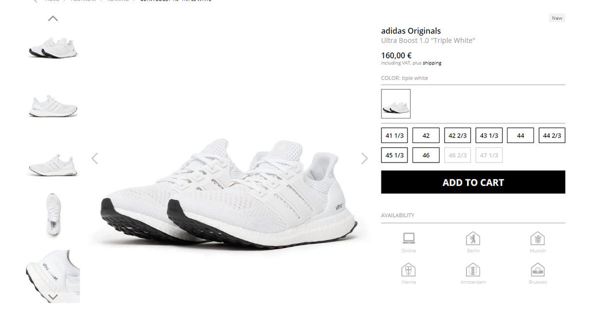 ultra boost 1.0 triple white restock