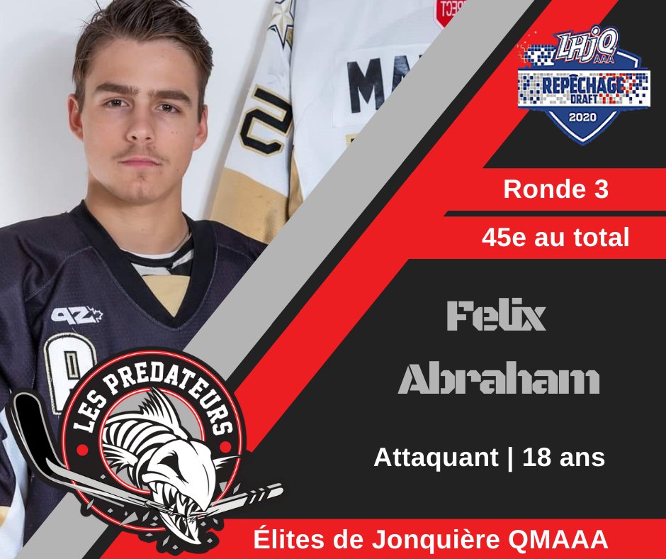 PredsJuniorAAA's tweet photo. Voilà nos choix de 2e ronde et 3e ronde! Trois excellentes acquisitions!!
Bienvenue Jacob, Charles et Félix! 🤩
#LHJAAAQ #DRAFTDAY https://t.co/KnQ4n3soBp