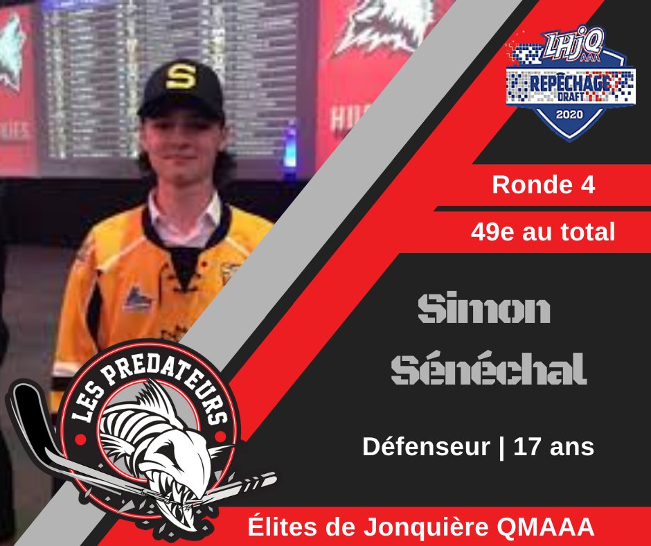 PredsJuniorAAA's tweet photo. Les derniers choix avant la pause du midi, quelques joueurs à surveiller!
Bienvenue à Simon, Thomas et Fabrice!🥳
#LHJAAAQ #DRAFTDAY https://t.co/YDR3ZOwy9Z