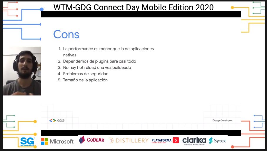 SomosCodear's tweet image. Algunas de las desventajas de usar #IonicFramework: no es tan rápido como una plataforma nativa, muchas dependencias externas, el tamaño de la aplicación puede ser grande, potenciales problemas de seguridad, no hay posibilidad de hot reloading #ConnectDayMobileEdition @bochap_