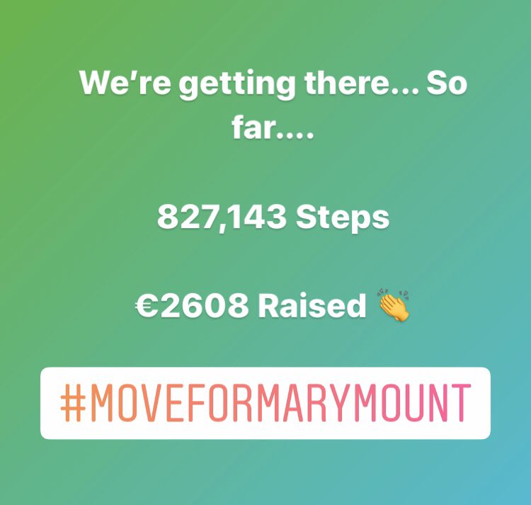 MardykeArenaUCC's tweet photo. Incredible support so far for our fundraiser in support of @marymountcork ...
Keep it going... every little helps...
To log your steps or donate, click link: https://t.co/cPWrmlEVLy
#moveformarymount https://t.co/xDIHrfT204